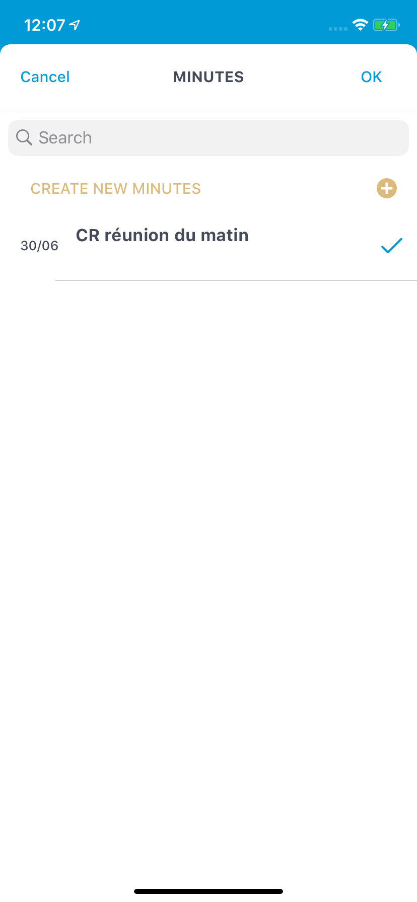Création d'un compte rendu