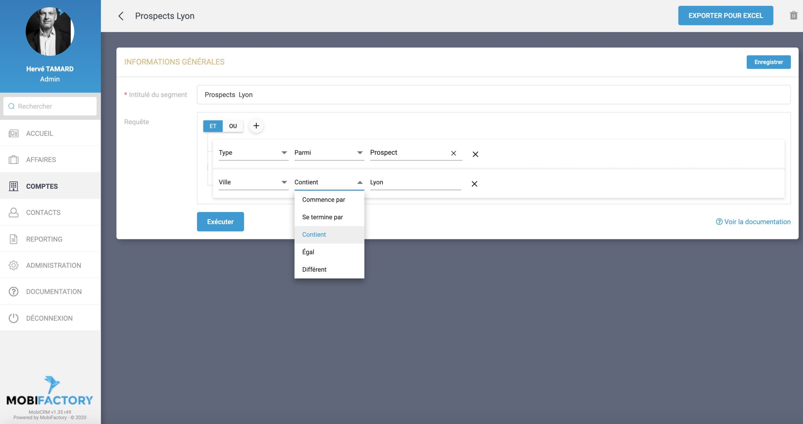 Edition d'une segmentation